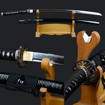 Aštrus Kraštas Japonų Kardas Visiškai Rankų Darbo Katana 1095 Anglinio Plieno, Molio Grūdinti Ašmenys Full Tang Dekoratyvinis Samurajus Kardas Espada