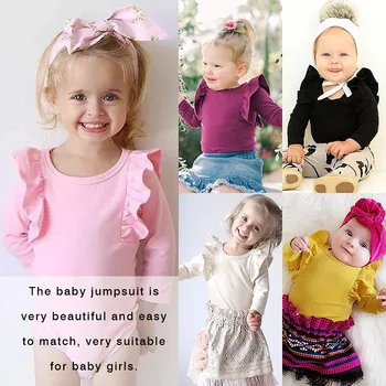 Baby Girl Rompers Rudens Princesė Naujagimiui Drabužiai Mergaitėms, Berniukams Ilgomis Rankovėmis Vientisos Spalvos Jumpsuit Vaikams, Kūdikių Drabužių Komplektus