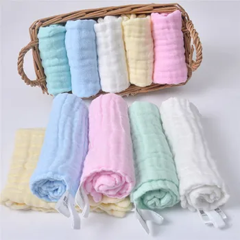 Baby wash vonia komfortą rankšluostį gazas rankšluostį kūdikio seilių medvilnės rankšluostį vaikus mažas kvadratas nosinė naujagimių prekes
