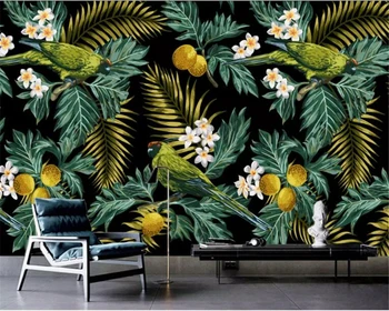 Beibehang 3d tapetai šiuolaikinės tropinių miškų, Bananų lapų 5 nuotraukas freskos fone, sienos tapetai, sienų ir 3 d freskos