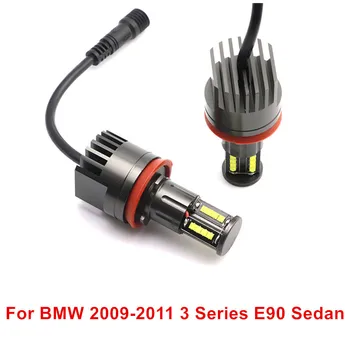 BMW 2009-2011 m. 3 Serijos E90 Sedanas LED angel eyes šviesos, IP65, Dienos šviesos diodų (LED Marker 6000K Itin Šviesus, Aukštos Galios