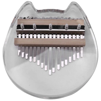 Crystal 17 Klavišus Kalimba Skaidrus Akrilo Katė Mbira Nykščio Fortepijono Klaviatūros Pirštų Muzikos Instrumentas Dovana Naujokas