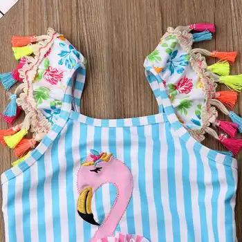 Cute Little Merginos Flamingo Kutai vientisas maudymosi kostiumėlis Bamblys Vaikams Baby Girl Bikini maudymosi Kostiumėliai, Maudymosi Kostiumą Paplūdimio