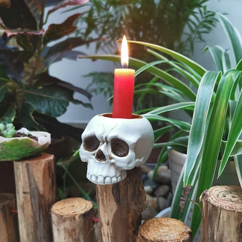 Darbalaukio Dekoro Europos Kūrybos Kaukolė Dervos Žvakidė Papuošalai Kambarį Amatų Žvakių Laikiklis Namų Dekoro Priedai