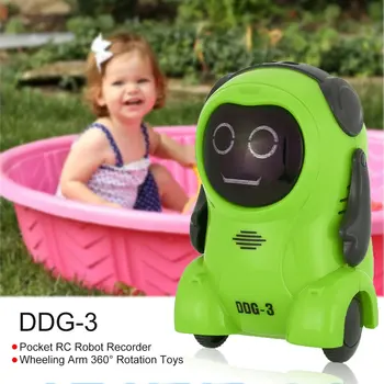 DDG-2/3 Protingas Smart Mini Pocket Balso Įrašymo RC Robotas Diktofonas Laisvai Wheeling 360 Sukimosi Rankos Žaislai Vaikams Įdomus Dovana