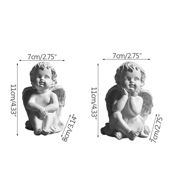 Derliaus Figūrėlės Angel Baby Statula Miniatiūriniai Modelis Figūrėlės Namų Puošybai Puošyba Vestuvių Dekoro Amatų Gimtadienio Dovana