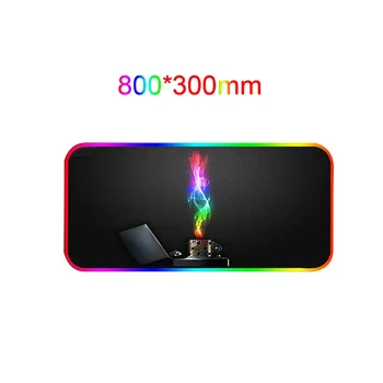 Didelis Gumos Pagrindo Namų RGB Žaidimų Pelės Mygtukai 14 Šviesos Režimai Spalvų Gradientas Žaidėjus Darbalaukio Ne Slydimo Plug And Play Led USB Prievadas