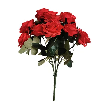 Didelių Dirbtinių rožių gėlių puokštė artificiales vestuvių namų rudenį papuošalai netikrą gėlės, gėlių dekoras 10 Vadovai