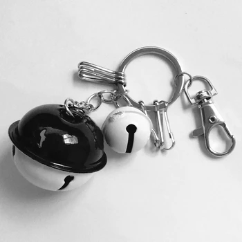 Didmeninė Mados Mielas Metalo Varpai Key Chain Bag Pakabukas 4cm dviejų Spalvų Pakabukas Keyrings Puošybos Reikmenys, Automobilių Keychain