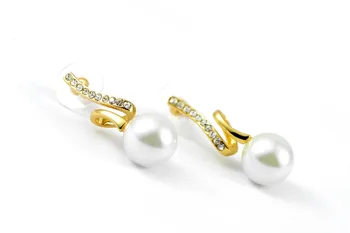 DORMITH turas 12mm shell perlų su aaa kubinis cirkonis lašas auskarai tabaluoti Auskarai 18k auksu moterų papuošalai