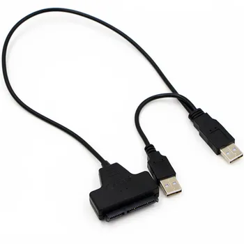 E5 Aukštos Kokybės USB 2.0 SATA 7+22Pin USB 2.0 Adapteris, Laidas 2,5 HDD Nešiojamas Kietasis Diskas