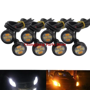 Eagle Eye LED Žibintai, Automobilių Dienos Atvirkštinio 4W Signalo Lemputės Baltos 23 mm 12V 2vnt/daug