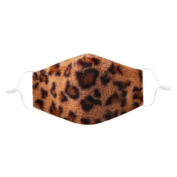 Ekrano užsklandą Suaugusiųjų mascarillas mascarar Moterų Leopardas Spausdinti Žiemą Šiltas, Reguliuojamas Apsaugoti Skalbti Veido Kaukė маска kaukės бандана#