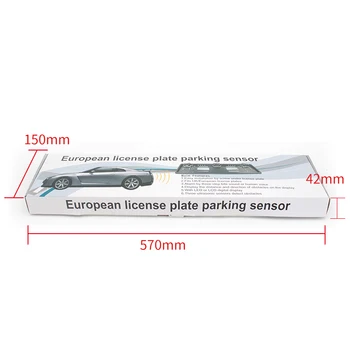 ES Europos Licenciją Plokštės Rėmas Automobilio Galinio vaizdo Kameros Vandeniui Naktinio Matymo Atvirkštinio Atsarginė Kamera, 4 LED šviesos jutiklis su 2
