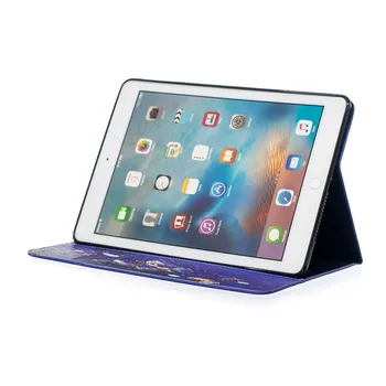 Flip Cover Stovas Skirtas iPad Oro Tablet Atveju PU Odos Piniginės Krepšiai Spalvotas piešimo HELLO Panda 