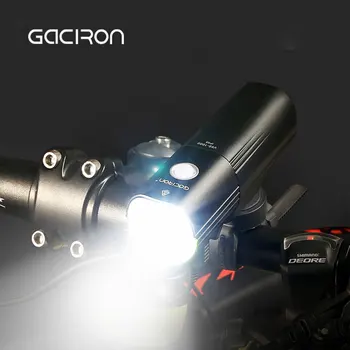 GACIRON 1260 Liumenų Dviračio Lemputė USB Įkrovimo Dviračių Žibintų 4500mAh Galia Banko Vandeniui Dviračių Priekiniai LED Žibintuvėlis