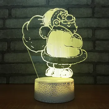 Gamintojai, Didmeninės Santa Claus naktinė lempa Kūrybos Naujovė Kalėdų Dovanos Lentelė 3d Led Lempos Šviesos Naktį