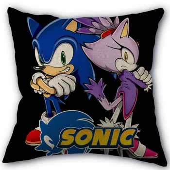 Gražus Sonic the Hedgehog Užvalkalas Medvilnės, Lino Audinio Aikštėje Užtrauktuku Užvalkalas 45X45cm Vestuvių Dekoratyvinę Pagalvę padengti 11-17