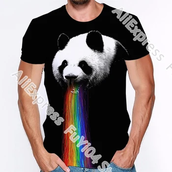 Gyvūnų pasaulyje 2020 m. Vasarą Punk t shirt Vyrai Liūtas 3d Spausdinimo T-Shirt Harajuku Trumpas Rankovės Šuo Spausdinti Tshirts streetwear Tee Viršūnės