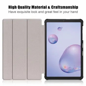 Hard Case For Samsung Galaxy Tab A4s 8.4 colių SM-T307 2020 Tri-Fold PU Odos Stendas 