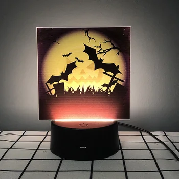 Helovinas Moliūgų Gpgb Ragana LED Nakties Šviesos Žibintas Holiday Home Darbalaukio Ornamentu