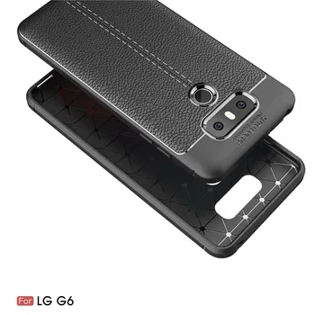 HereCase NAUJAS Fundas Coque už LG G6 K6 V30 Atveju Minkšto Silikono Odos Dizaino Protektoriaus Gumos Dangtelis LG G6 Atveju