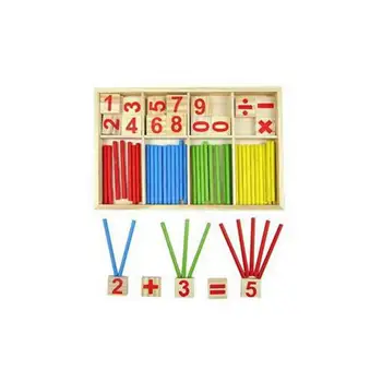 HobbyLane Ikimokyklinio Švietimo Žaislai, Mediniai Matematinis Intelektas Stick Blokuoti Skaičiavimo Lazdelės Mergaitėms ir Berniukams