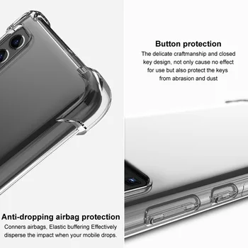 IMAK 360 Apsaugos Crystal Case for Samsung S10 Lite Atgal Padengti Silikoniniu Dėklu už 