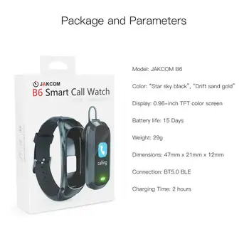 JAKCOM B6 Smart Skambinkite Žiūrėti Gražus kaip ip68 smartwatch skaitmeninis žiūrėti juosta 6 pasaulinė versija laikrodžiai moterų mados 2020 skambinti