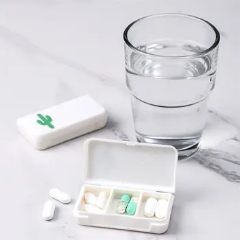 Joylife Mini Nešiojamų Kelionių Plastikiniai Trijų Tinklų Vitamino Medicina Tabletes Atveju Narkotikų Laikymo Dėžutė Konteinerių Dozatorius