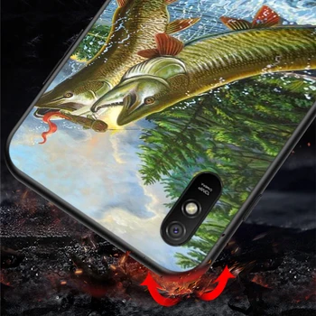 Juodo Dangtelio Dažymas žvejoti Xiaomi Redmi 10X 5G 9 9A 9C 8 8A 7 6 5 4X K20 Pro 7A 6A S2 5A EITI Telefono dėklas