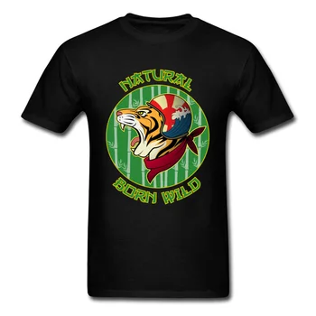 Juokinga Fizinis Gimęs Laukinių T-shirts Tigras 2018 Metų Mados Rudenį Apvalios Kaklo Viršūnes Marškinėliai Medvilnė Vyrų Dovanų Top marškinėliai Cool
