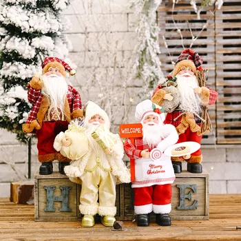 Kalėdinė dekoracija nuolatinis kelia Santa Claus lėlės kūrybos nauja kuprinė kaukė vyras lėlės ornamentu 2020 m.