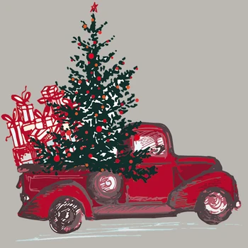 Kalėdų Eglutė Automobilių Terminis Lipdukai Mados Appliqued Šilumos Perdavimo Viršūnes Vinilo 