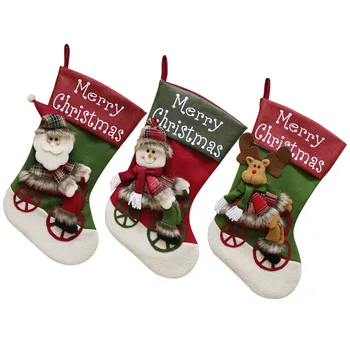 Kalėdų kojinę turėtojas Santa maišai Kabo Kalėdų medžio dekoro Šaliai, papuošalai Naujųjų Metų Saldainių Maišą Dovanų