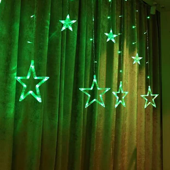Kalėdų LED Žibintai AC/JAV/ES/JK Romantiška Fėja Star LED Užuolaidų String Apšvietimas Atostogų Vestuvių Girliandą Šalies Apdaila