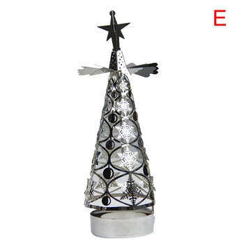 Kalėdų Nuotaika Šilumos Varomas Verpimo Candleholder Metalo Sukasi Šviesos Namuose, Kalėdos, naujieji Metai JS23