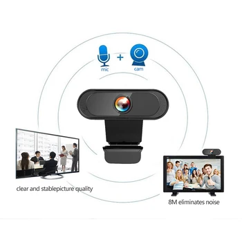 Kamera 1080P Full HD Žiniatinklio Kamera Su Buit-Mikrofonas USB Plug Ir play Web Cam Kompiuterių 
