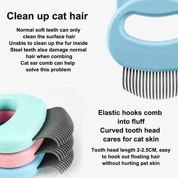 Karšto Atsipalaiduoti Kačių Šukomis Massager Pet Brush Šunų Plaukų Šalinimo Atidaryti Mazgas Masažas Šukos PLD