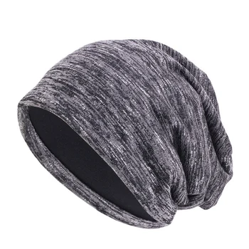 Karšto Pardavimo Vyrų Ir Moterų Megztinis Skrybėlės Dviejų Spalvų Pamušalu Turbaną Satino Nakties Miego Bžūp Universalus Megzti variklio Dangčio