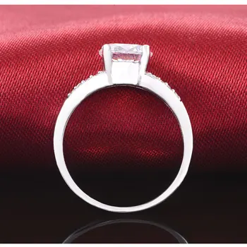 Kieto Nekilnojamojo 925 Sterlingas Sidabro vestuvės vestuvinis pažadas Žiedai Moterims, dviejų spalvų piršto papuošalai R1506