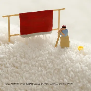 Kilimų, lovų kambaryje Minimalistinio Kambarį kilimėlis Animacinių filmų Ranka-Dažytos, neslidžia Koja Kilimas Miegamojo Lova Šalia Ėriuko Aksomo Kilimas