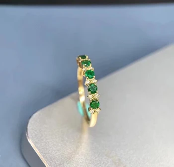KJJEAXCMY bauda papuošalai 925 sterlingas sidabro inkrustacijos natūralus akmuo Smaragdas išskirtinį Moters naują žiedą Paramos bandymų su dėžute