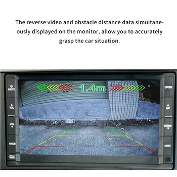 KKMOON PZ451 3 1. Automobilinis Atbulinės eigos Rinkinys, Vaizdo Parkavimo Jutiklis Atsarginės Galiniai Pažangų vaizdo Kamera Radaro Detektorius Jutikliai, Sirena Signalizacijos