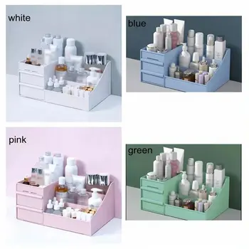 Korėjos stiliaus kosmetikos langelį darbalaukyje kosmetikos laikymo dėžutė stalčių tipo plastiko papuošalų laikymo dėžutė kosmetikos stalčiuko