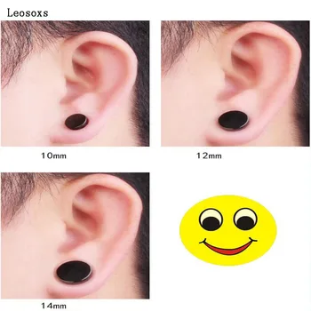 Korėjos versija magnetito vyras be pradurtas ausis juoda titano plieno ausies įrašus punk netikrą ausies smeigės magnetas ausies smeigės
