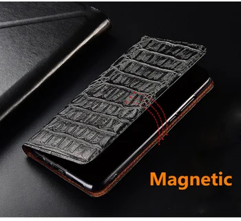 Krokodilo modelis originali nekilnojamojo odos kortelės turėtojas flip case for Motorola Moto G9 Plius/Moto G9 Play/Moto E7 Plius atvejais nuolatinis