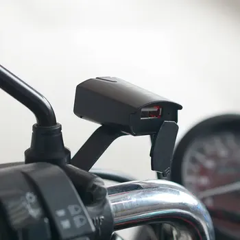 Kroviklis Uosto 12V Lizdas 1.5 Motociklo Mobiliojo Telefono Maitinimo, USB Vandeniui Motociklo Mobiliojo Telefono Automobilinis Įkroviklis