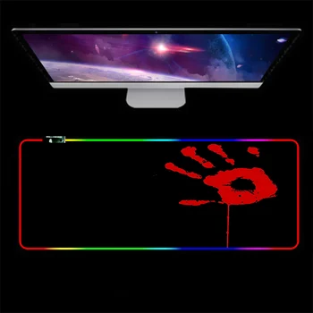 Kruvinas RGB Pelės mygtukai skirta greitis pelės padas e-sports games Led Kompiuterio Kilimėlis Kilimą Klaviatūros Stalas Kilimėlis 900x400