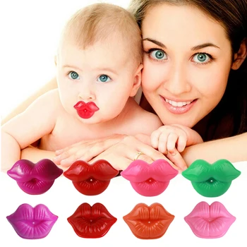 Kūdikių Silikoninis Žindukas Priežiūros Juokinga Lūpų Barzda Formos Teether Burną Kiss Pacifiers Manekeno Kūdikių Spenelių Soother